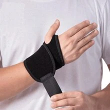1件/2件/4件可調節護腕帶，秋冬風格，中性款，左右手通用，壓力固定式束帶，適用於健身房、臥推與籃球，防扭傷護腕支撐帶 - 黑色 - 查看 8