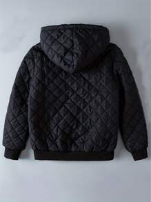 1pc Tween Girl Soft & Comfortable Thermal Lined Hoodie Jacket, Casual Outdoor Solid Color, Winter