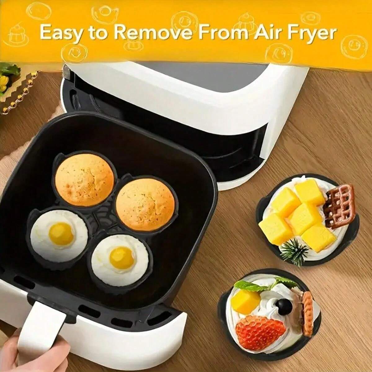 1Pc Silicone Air Fryer Egg Moulds, Reusable Air Fryer Egg Non Stick