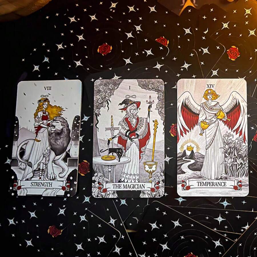 12x7cm Secret Garden Manor Tarot Cards With Instructions, English