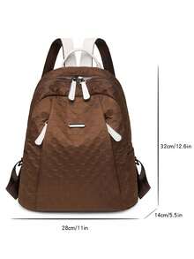 Balo thời trang thiết kế dành cho nữ Oxford Rucksack dành cho nữ Túi lớn Túi du lịch Balo đi học cho học sinh Túi đeo vai - Cà phê nâu - Xem 2