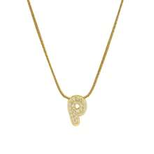 26pcs English Letter Pendant Necklace, Stainless Steel Curb Chain, Fashion Accessory