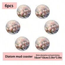 1 Bộ đế lót ly hình người tuyết hoa Giáng sinh - Miếng lót đồ uống ngày lễ bằng Diatomite, chịu nhiệt và chống trượt, dùng để trang trí nhà bếp và phụ kiện quà tặng, trang trí bàn cà phê quầy bar văn phòng tại nhà mùa đông, quà tặng cho cặp đôi - Nhiều màu - Xem 12