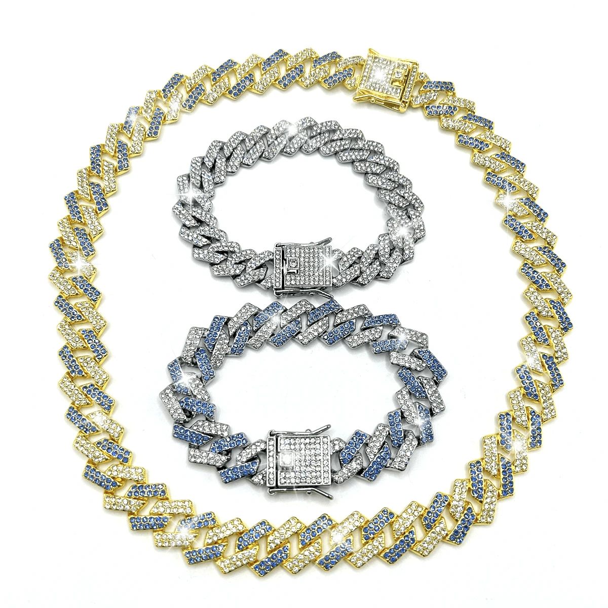 Dog Chain Diamond Collar Walking Metal Collar With Secure Buckle Pet