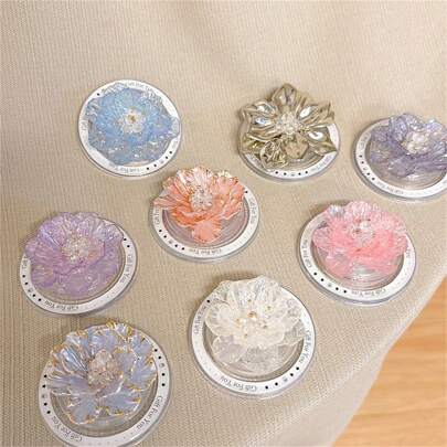 Supporto magnetico retrattile per telefono cellulare con stile floreale di , sostegno stabile per desktop per guardare video, compatibile con e telefoni Android, regalo ideale per compleanni, famiglia e amici, accessorio per telefono con impugnatura push-pull