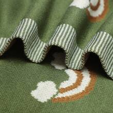 1 件彩虹提花针织婴儿毯，适合所有季节 - 彩色 - 查看 7