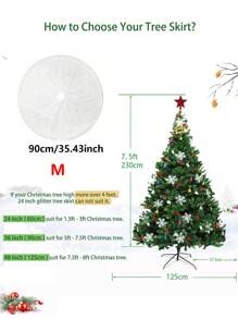 1 pieza Falda esponjosa para árbol de Navidad, falda de tela blanca, fiesta de Navidad alegre, decoración de árbol de Navidad, mejor regalo de cumpleaños, decoración del hogar, decoraciones navideñas, decoración de habitación, decoraciones navideñas de invierno, regalos de Navidad, decoración navideña - Blanco - Ver 13