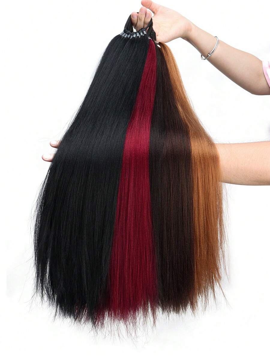 Ponytail Synthetic Hair Extensions With Rubber Band 22inch Long Yaki