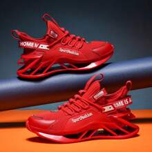 Men's Road Running Shoes Are Breathable Lightweight Fashionable Walking Sports Shoes And Versatile Men's Shoes - 紅色 - 查看 7
