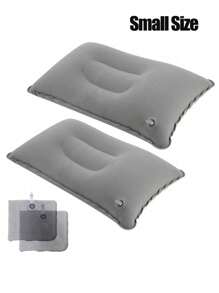 1 件舒适充气枕头，超轻 A4 尺寸充气旅行枕，小方形植绒面料空气枕，适用于办公室、旅行、度假旅行、徒步旅行、露营、午睡、颈腰支撑，多种颜色可选旅行必需品旅行配件旅行必备品海滩度假暑期学校配件返校用品 - 彩色 - 查看 2