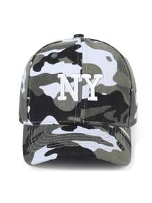1pc Adjustable NY Embroidery Camo Baseball Cap, Outdoor Sun Protection Casual Hat For Spring/Autumn Traveling, Beach, Y2K Style Unisex - Baseball Cap - View 13