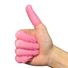 100pcs/Pack Disposable Finger Cots, Multi-Purpose One-Time Finger Covers, Medium Size Finger Sleeves, Latex Thumb Protectors, Durable Latex Material - Suitable For Beauty, Electronics, Medical And Other Industries Finger Protection - Multicolor - View 2