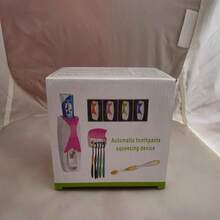 Best Selling Creative Automatic Washing Set Of Toothpaste Squeezer Toothbrush Holder - Pink - View 3
