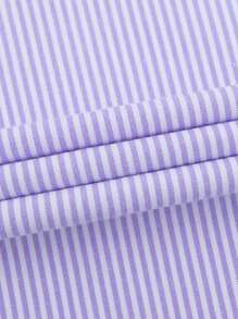 1 Stück Herren Gestreiftes Oxford Langarm Freizeithemd, Frühling/Herbst