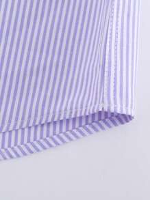 1 Stück Herren Gestreiftes Oxford Langarm Freizeithemd, Frühling/Herbst