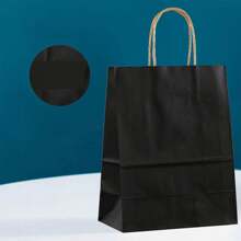 5/10件装厚牛皮纸袋，派对礼品包装袋，节日礼品包装袋，大号礼品袋，带提手的牛皮纸袋，小型商务购物袋，购物袋，派对袋 - 彩色 - 查看 22