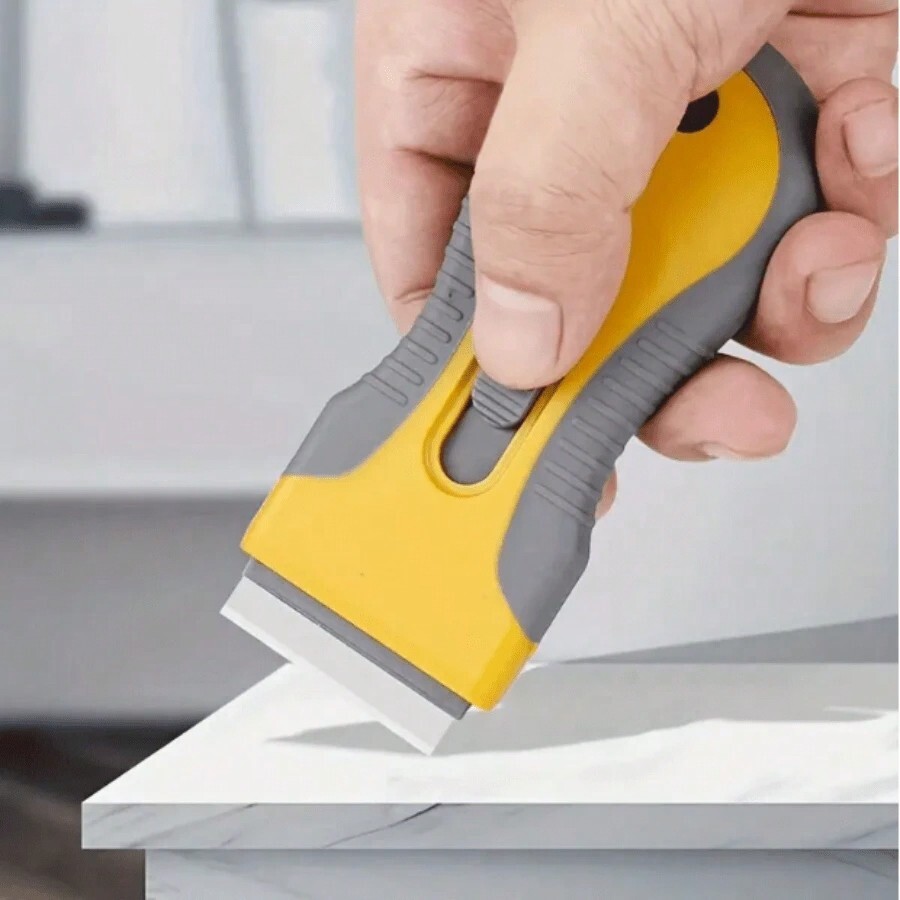 1 Set Plastic Razor Scraper With 10 Blades, Car Sticker Remover