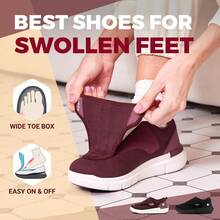 Extra Wide Women's Diabetic Shoes Adjustable Walking Shoes For Elderly Orthopedics Wide Feet Swollen Foot Pain - Black - View 3