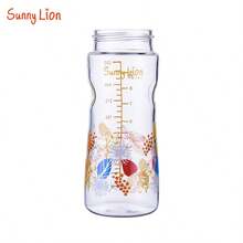 1 bình sữa thủy tinh chống đầy hơi cho bé, bình thủy tinh borosilicate cao cấp cổ rộng 280ml, đường kính miệng bình 5cm, thân bình chịu được nhiệt độ cao 400°C, núm vú bằng silicon - Nhiều màu - Xem 6