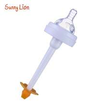 1 bình sữa thủy tinh chống đầy hơi cho bé, bình thủy tinh borosilicate cao cấp cổ rộng 280ml, đường kính miệng bình 5cm, thân bình chịu được nhiệt độ cao 400°C, núm vú bằng silicon - Nhiều màu - Xem 4