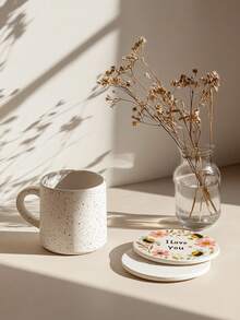 1 miếng lót ly bằng gốm hình con ong và hoa hoạt hình, thấm hút, chịu nhiệt, chống trượt, quà tặng trang trí nhà bếp cho bạn bè, bạn học, gia đình, cặp đôi - Nhiều màu - Xem 4