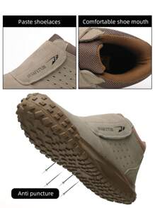 Unbreakable Steel Toe Piercing-Resistant Men's Safety Shoes - Khaki - View 5