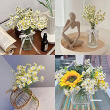 Small White Daisy Flowers Artificial, Fake Daisies, Spring Wild Flower For Party Decor (Vase Not Included), Valentine's Day, Gifts Birthday Graduation, Fall Decor, Autumn