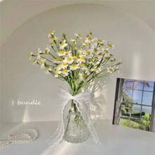 Small White Daisy Flowers Artificial, Fake Daisies, Spring Wild Flower For Party Decor (Vase Not Included), Valentine's Day, Gifts Birthday Graduation, Fall Decor, Autumn