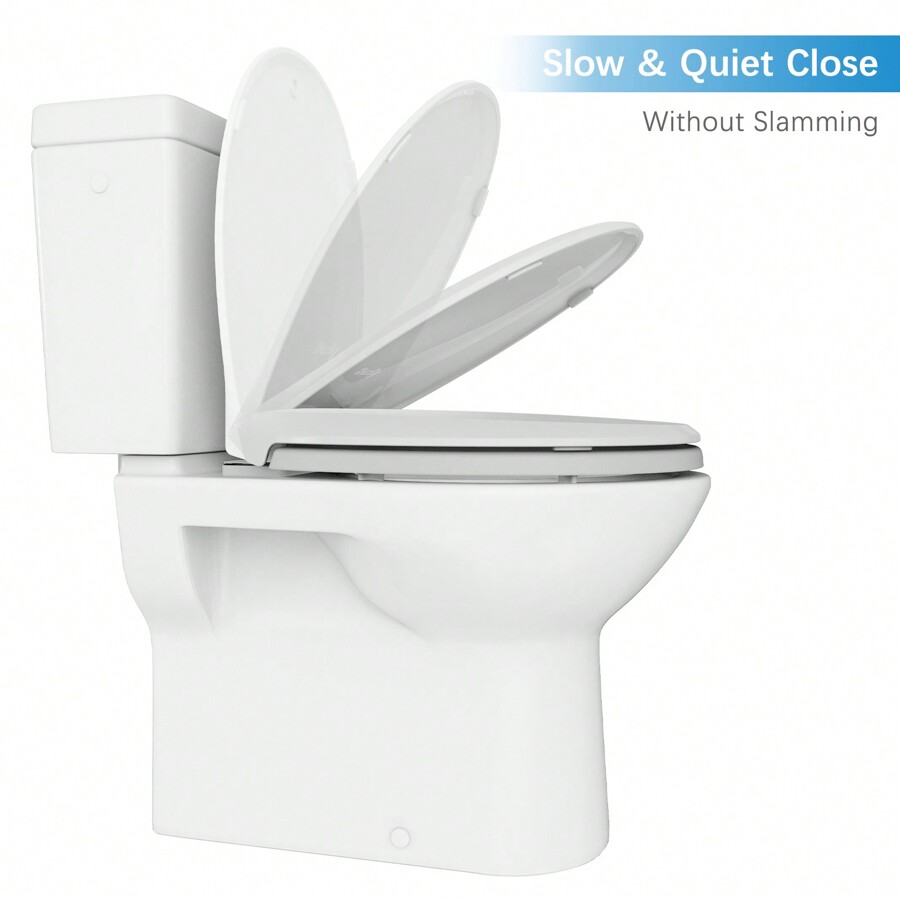 Toilet Seat, Elongated Toilet Seat With Slow Soft Close, Durable Toilet