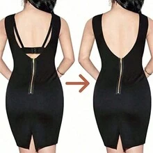 1 件女士深 V 领露背 2 纽扣交叉带胸罩延长带，时尚可调节内衣延长带，适合无胸罩造型，女士内衣和内衣配件 - 彩色 - 查看 2