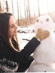 1pair Ladies' Winter Warm Bear Gloves, Cute Plush Bear Hanging Neck Gloves, Outdoor Cycling Thick Plush Anti Cold Gloves