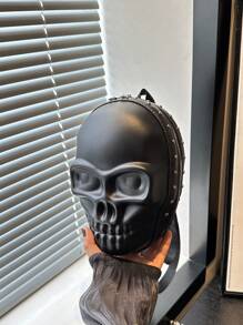 新款个性刘海钉万圣节骷髅大容量单肩女士时尚背包欧美百搭女式西式钱包