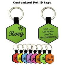 Customized Hexagon Shaped Silicone Pet ID Tag, Dog ID Tag/Cat ID Tag - Multicolor - View 8