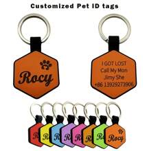 Customized Hexagon Shaped Silicone Pet ID Tag, Dog ID Tag/Cat ID Tag - Multicolor - View 10