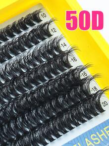 Bộ mi tự làm mới 280 / Fluffy 50D + 60D Bộ mi làm dày tự nhiên D Curl Sợi mi mỏng, Lông mi chùm 10-20mm Bộ mi hỗn hợp, Nối mi tại nhà - D - Xem 5