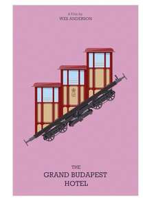 1 件《布达佩斯大饭店》海报粉色复古艺术帆布画印刷简约电影墙家居装饰节日礼物无框架 - 彩色 - 查看 20