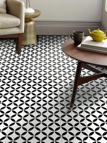 1 套 9 件几何简约印花自粘地板贴纸，北欧风格地板贴花。易于剥离和粘贴的乙烯基贴纸，厚实。适用于装饰客厅、厨房、浴室和卧室。（三种尺寸可供选择：5.9 英寸 / 7.87 英寸 / 11.81 英寸） - 彩色 - 查看 10