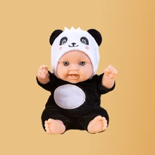 8 英寸/20 厘米可爱动物主题重生娃娃和手工娃娃衣服 - 栩栩如生的表情、柔软的身体、逼真的软橡胶仿真 - 适合拥抱和玩耍的可爱娃娃 - 彩色 - 查看 4