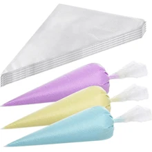 100pcs Disposable Piping Bags For Cake Decorating - Perfect For Icing, Frosting & Cookies - Essential Baking Tools & Kitchen Accessories Back To School - Transparent - View 6