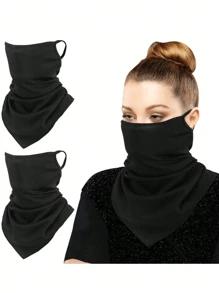 Scarf Mask Headband With Earring, Neck Gaiter Balaclava Cap, Dust-Proof UV Protection Outdoor Face Cover For Men Ski Masks