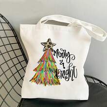 1 件鲜艳的“Merry & Bright”PVC 熨烫转印补丁，可用于 T 恤、运动衫、牛仔裤、连帽衫、背包、夹克、包、枕头和复古棒球帽上的 DIY 定制 - 易于粘贴、耐用且可清洗 - 非常适合圣诞节手工制作和送礼 - 彩色 - 查看 3
