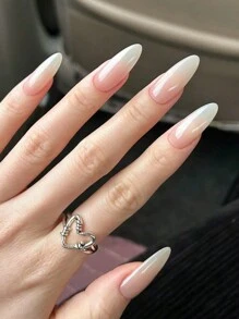 24/30 件各种尺寸玫瑰裸色哑光光滑亚克力按压指甲，适合女士和女孩，包括 1 件指甲锉指甲用品指甲 - 藕粉色 - 查看 10