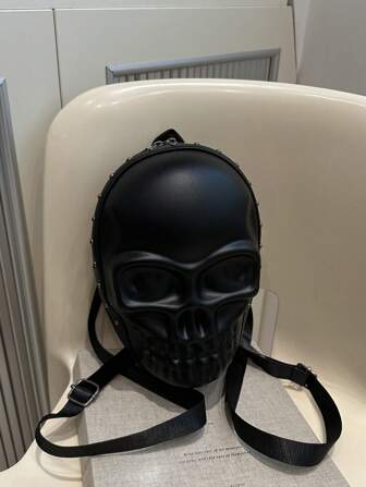 新款个性刘海钉万圣节骷髅大容量单肩女士时尚背包欧美百搭女式西式钱包