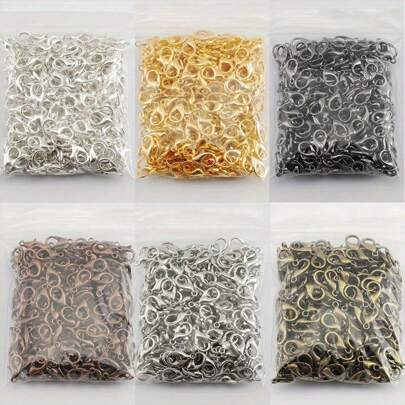 70 个/包 12 毫米 8 色龙虾扣连接器，适用于 DIY 珠宝制作配件、项链手链链耗材