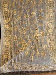BOHO 1pc Women's Scarves With And Su Gorgeous Paisley Pashmina Hijab, Fashionable Retro Shawl For Autumn And Spring, Suitable For Daily Wear