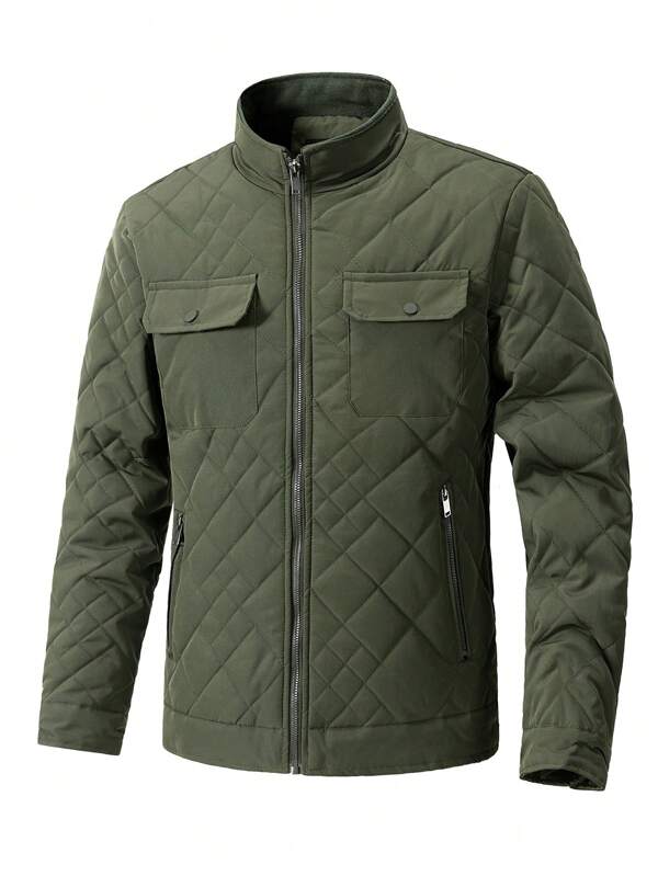 Veste décontractée à col montant pour hommes, nouveau manteau d'affaires d'automne et d'hiver