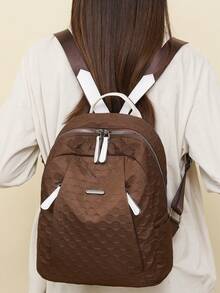 Balo thời trang thiết kế dành cho nữ Oxford Rucksack dành cho nữ Túi lớn Túi du lịch Balo đi học cho học sinh Túi đeo vai - Cà phê nâu - Xem 10