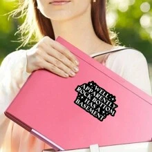 1 pieza, Pegatina de vinilo impermeable para exteriores de 3 pulgadas, removible, regalo creativo e inspirador. "Parece que hay un sótano debajo del fondo" "Pegatina de fondo" "Pegatina de cita divertida" "Pegatina humorística" "Pegatina de concienciación sobre la salud mental" "Cita sobre la lucha de la vida" - Multicolor - Ver 3