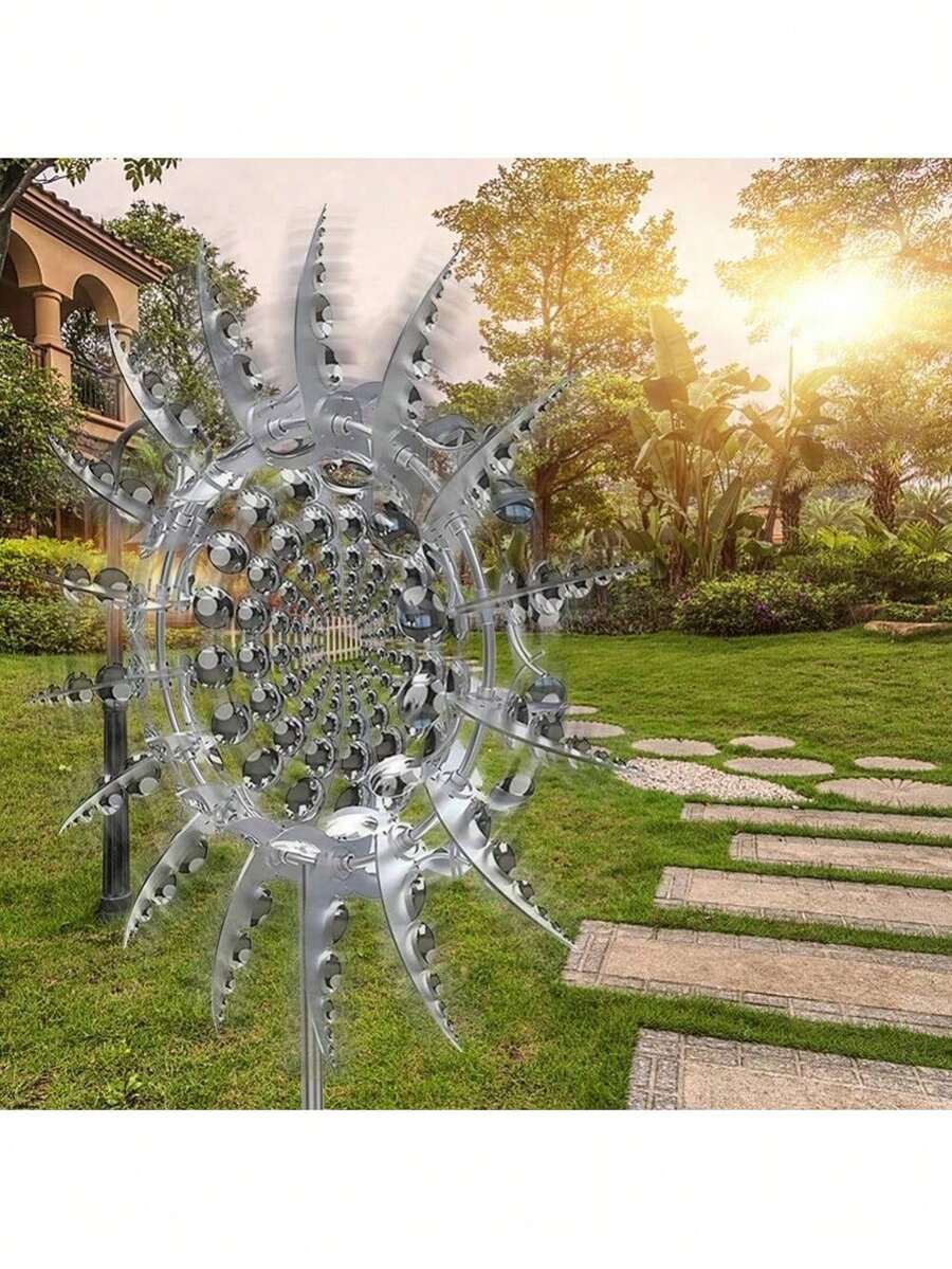 Unique And Magical Metal Windmill Dual Direction Rotating Outdoor Wind
