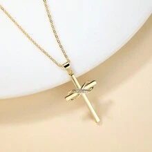 1 件优雅迷人的 8 字形吊坠项链，生日/周年纪念礼物 - 金色 - 查看 4